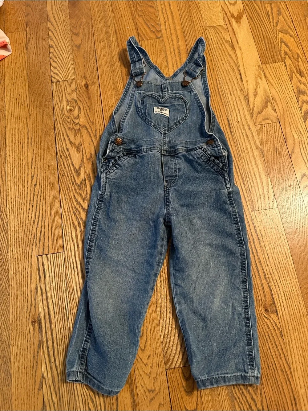 OshKosh B'gosh Olive Green and Denim Kids Overalls